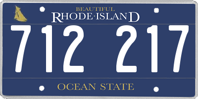 RI license plate 712217