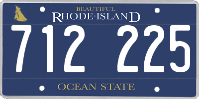 RI license plate 712225