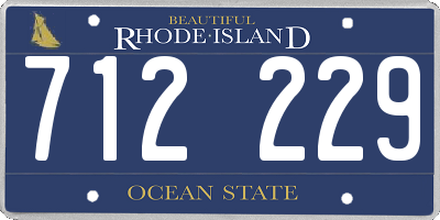 RI license plate 712229