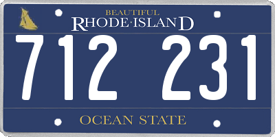RI license plate 712231