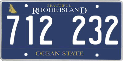 RI license plate 712232