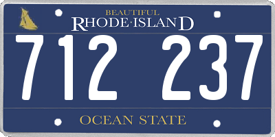 RI license plate 712237