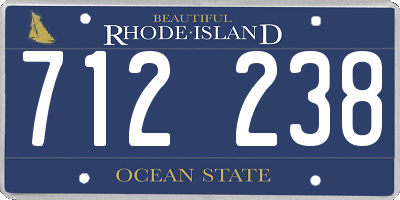 RI license plate 712238