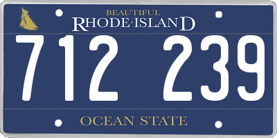 RI license plate 712239