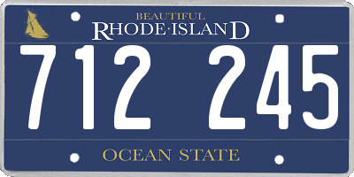 RI license plate 712245