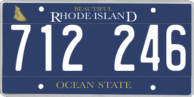 RI license plate 712246