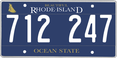 RI license plate 712247