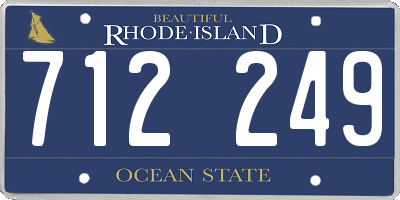 RI license plate 712249