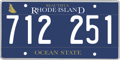 RI license plate 712251