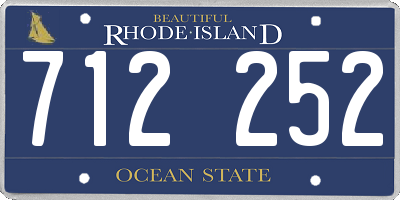 RI license plate 712252