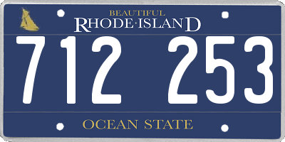RI license plate 712253