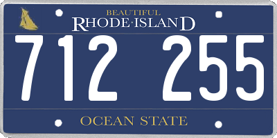 RI license plate 712255