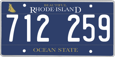 RI license plate 712259