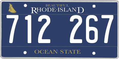 RI license plate 712267