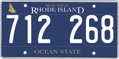 RI license plate 712268