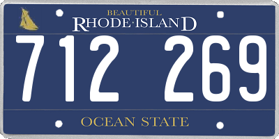 RI license plate 712269