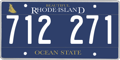 RI license plate 712271