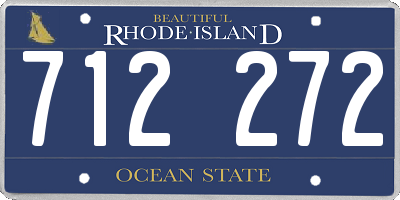RI license plate 712272