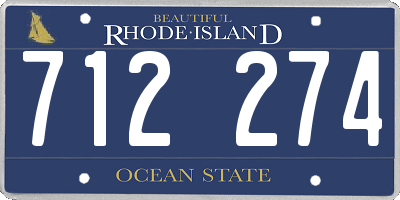 RI license plate 712274