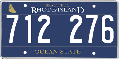 RI license plate 712276