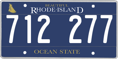 RI license plate 712277