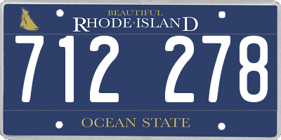 RI license plate 712278