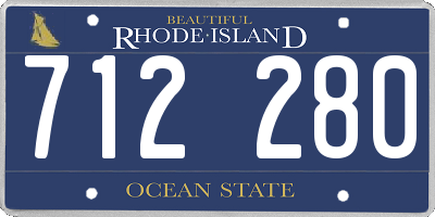 RI license plate 712280