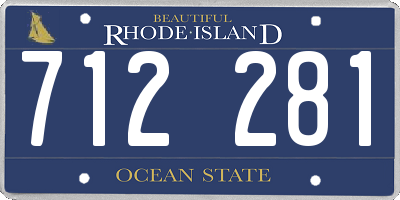 RI license plate 712281