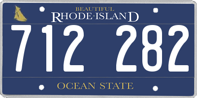 RI license plate 712282