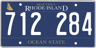 RI license plate 712284