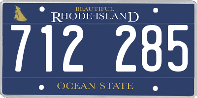 RI license plate 712285