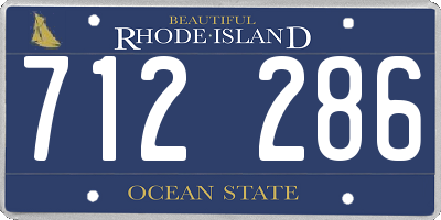 RI license plate 712286