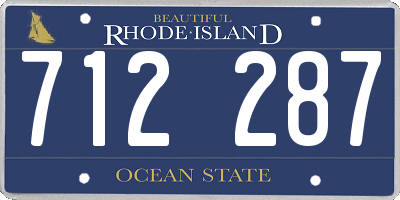 RI license plate 712287