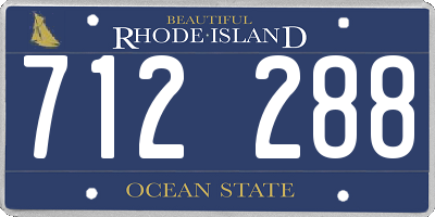 RI license plate 712288