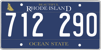 RI license plate 712290