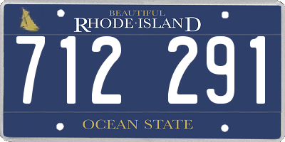 RI license plate 712291