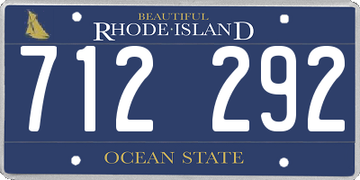 RI license plate 712292