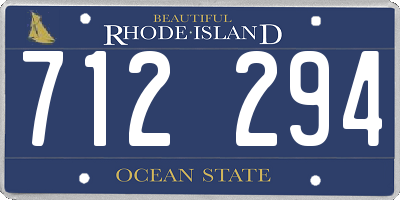 RI license plate 712294