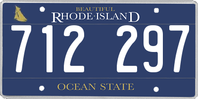 RI license plate 712297