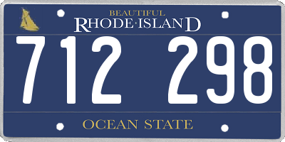 RI license plate 712298