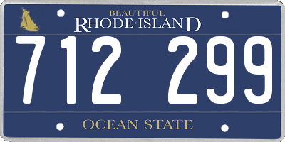 RI license plate 712299