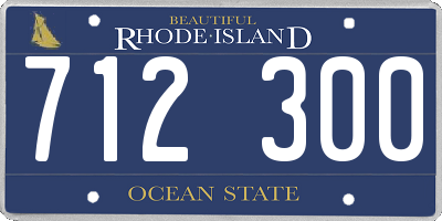 RI license plate 712300