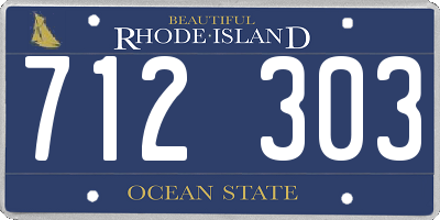 RI license plate 712303