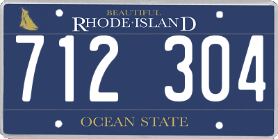 RI license plate 712304