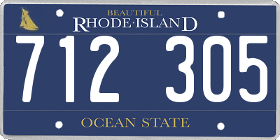 RI license plate 712305
