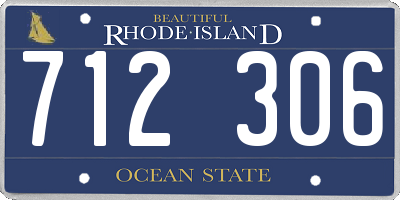 RI license plate 712306