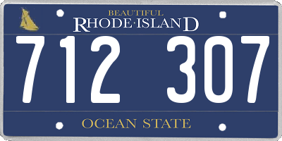 RI license plate 712307