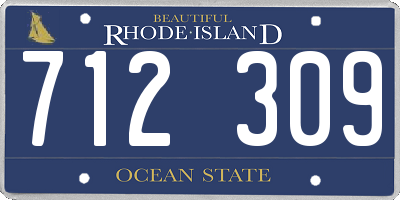 RI license plate 712309