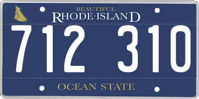 RI license plate 712310