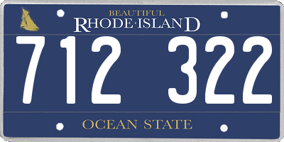 RI license plate 712322